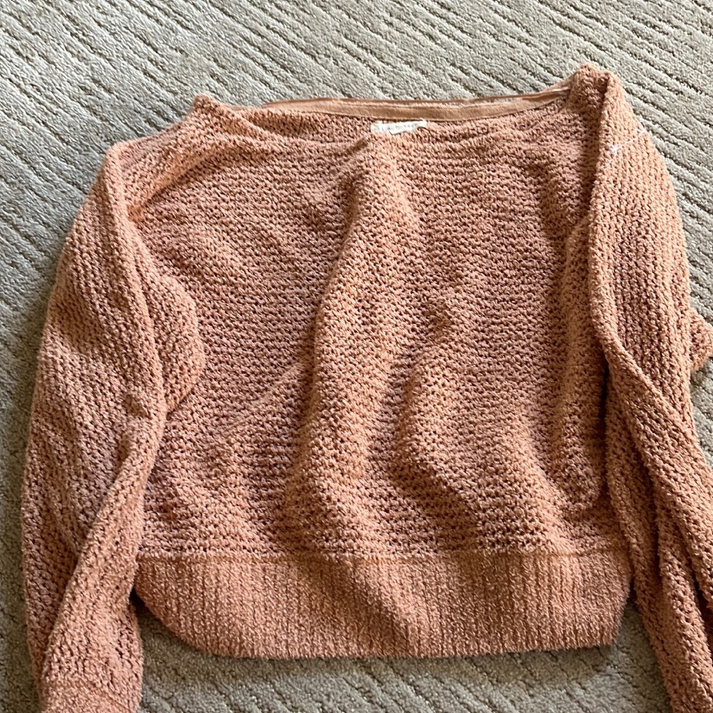 Orange cropped long sleeve